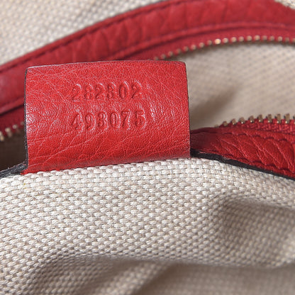 Gucci Pebbled Calfskin Medium Soho Boston Red 7 of 11