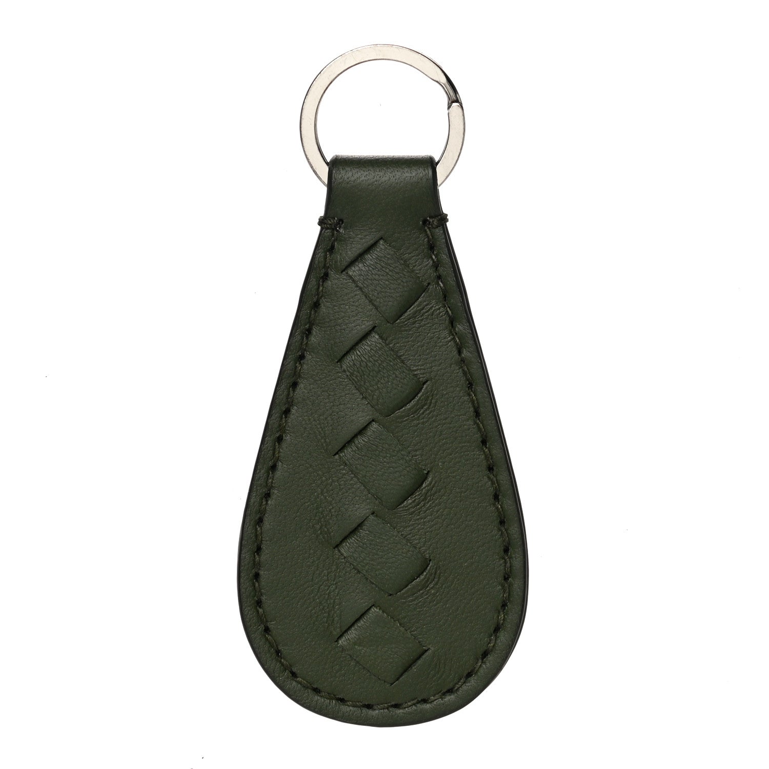 Bottega Veneta Nappa Intrecciato Key Ring Dark Green 1 of 6