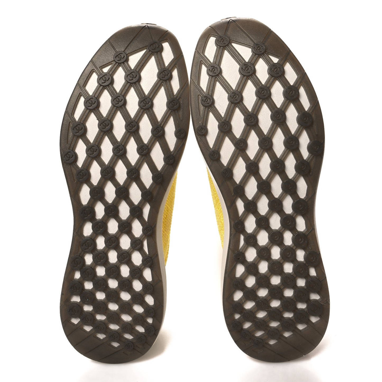Mesh Embroidered CC Sneakers 36.5 Yellow