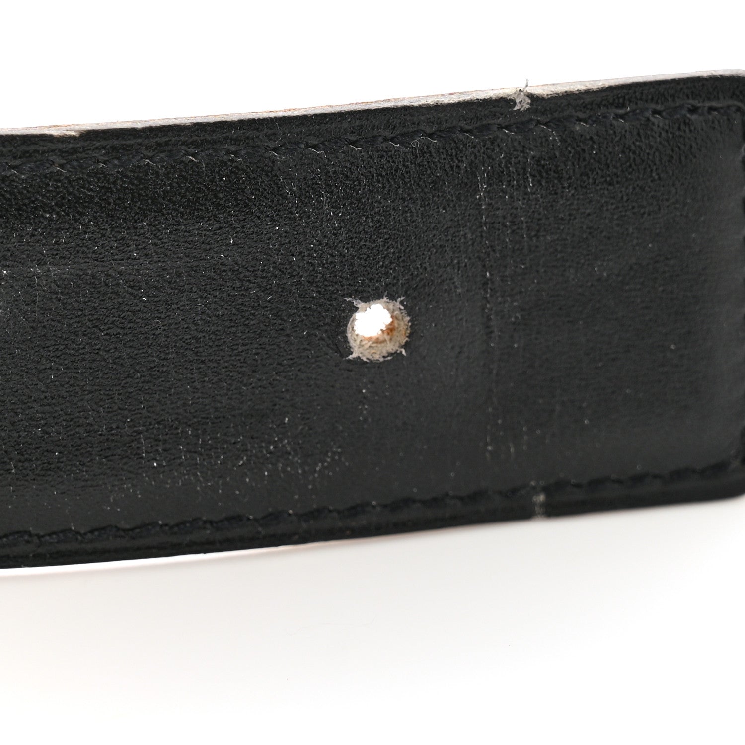 Hermes Box Courchevel 32mm H Belt 95 Black Gold 6 of 6