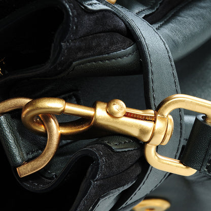 Mulberry Nappa and Suede Alexa Satchel Evergreen 5 of 15