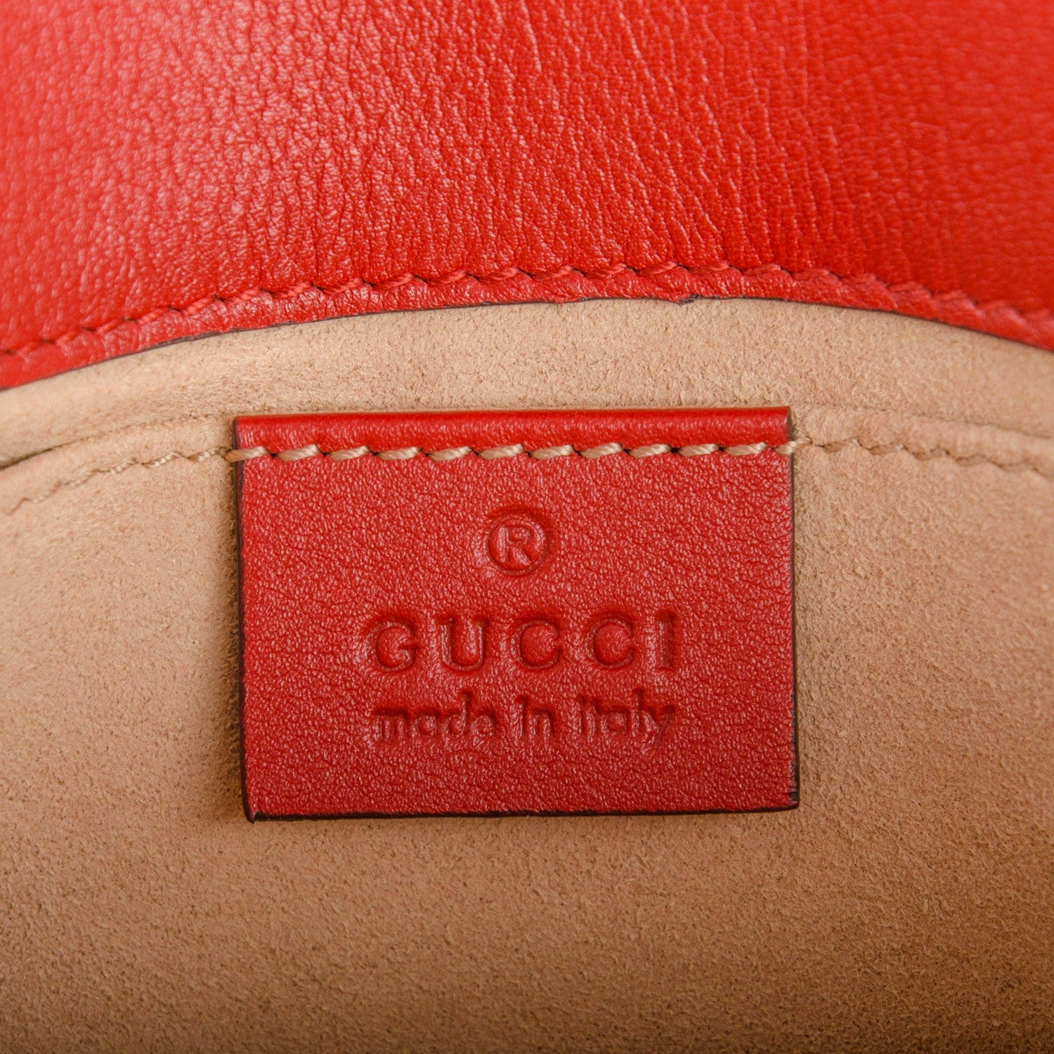 Gucci Calfskin Matelasse Mini GG Marmont Shoulder Bag Hibiscus Red 7 of 8