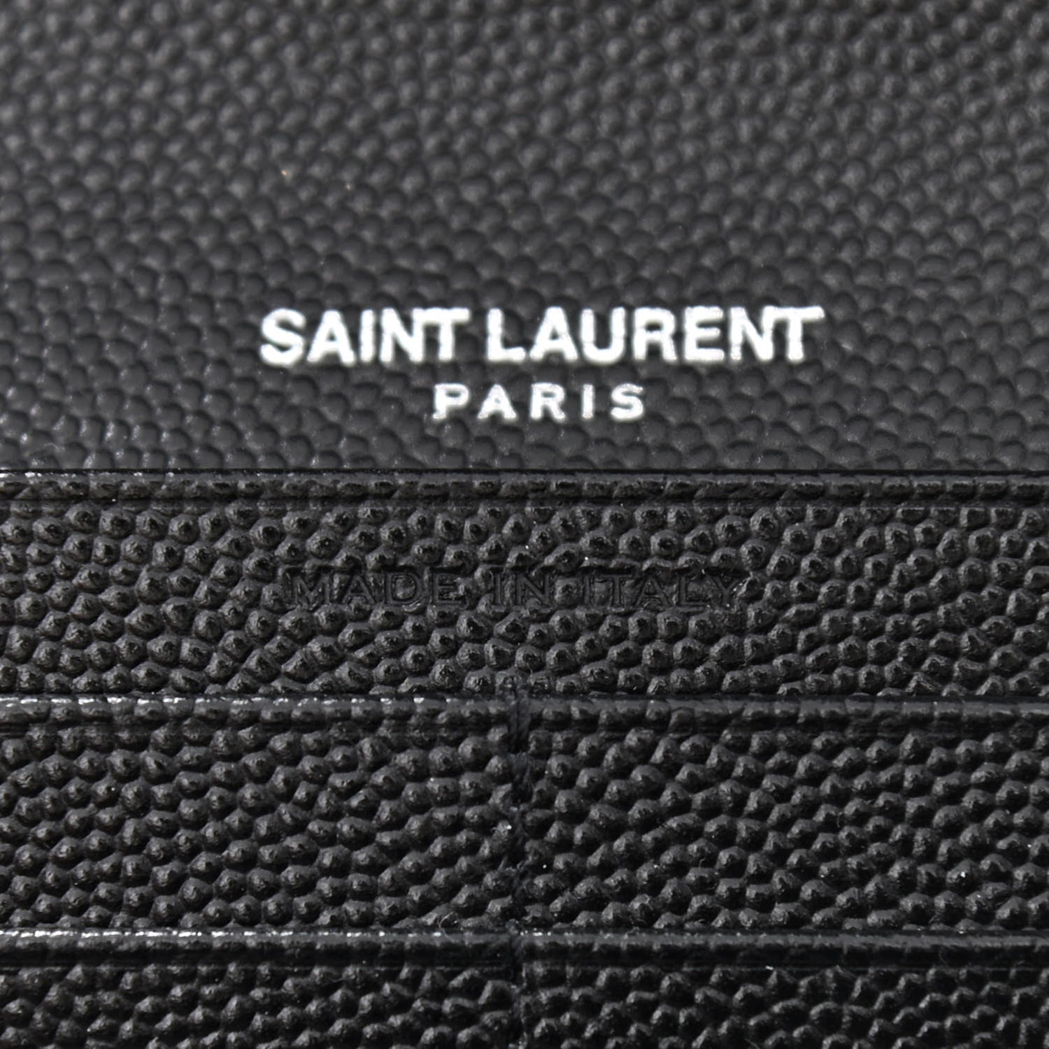 Saint Laurent Calfskin Matelasse Chevron Monogram Flap Wallet Black 8 of 9