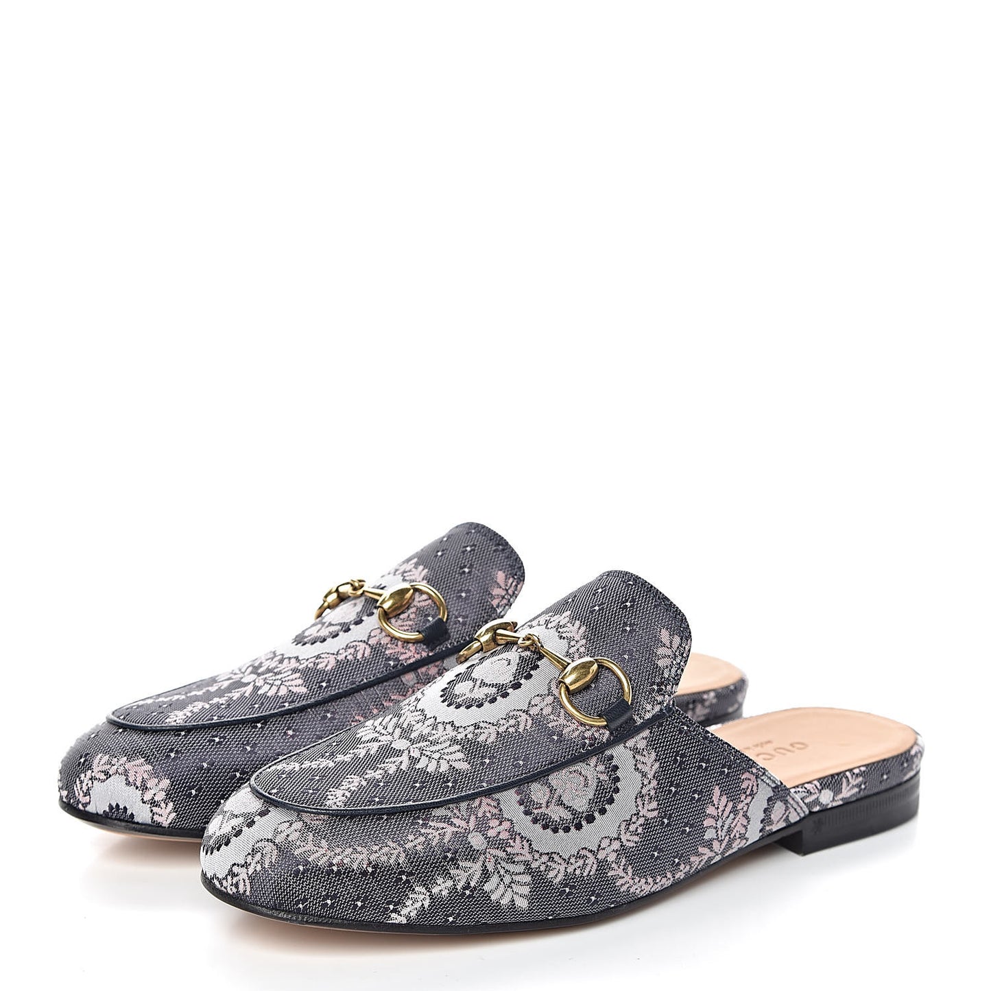 Jacquard Floral Womens Princetown Slippers 34 Multicolor