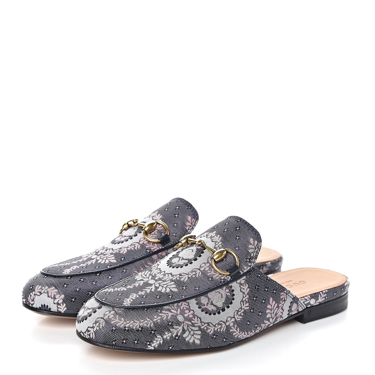 Gucci Jacquard Floral Womens Princetown Slippers 34 Multicolor 3 of 9