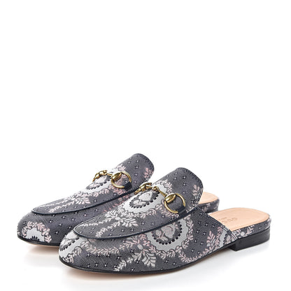 Gucci Jacquard Floral Womens Princetown Slippers 34 Multicolor 3 of 9