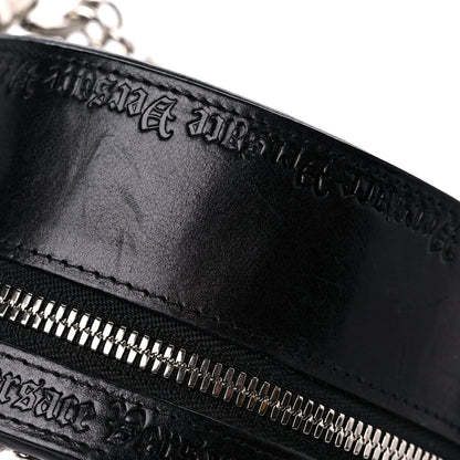 Versace Calfskin Crystal Studded Round Bag Black 12 of 12