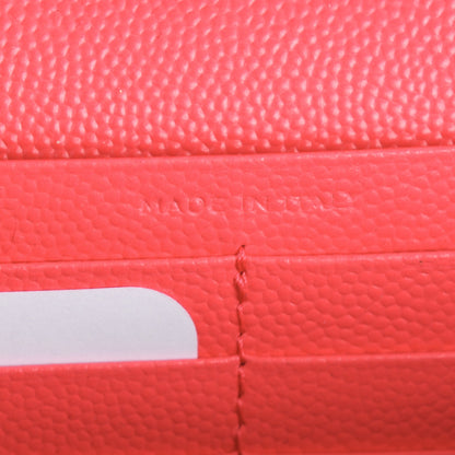 Saint Laurent Grain De Poudre Matelasse Chevron Monogram Chain Wallet Rose Clair 7 of 8