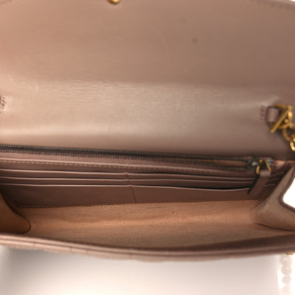 Gucci Calfskin Matelasse Mini Pearly GG Marmont Chain Wallet Porcelain Rose 4 of 8