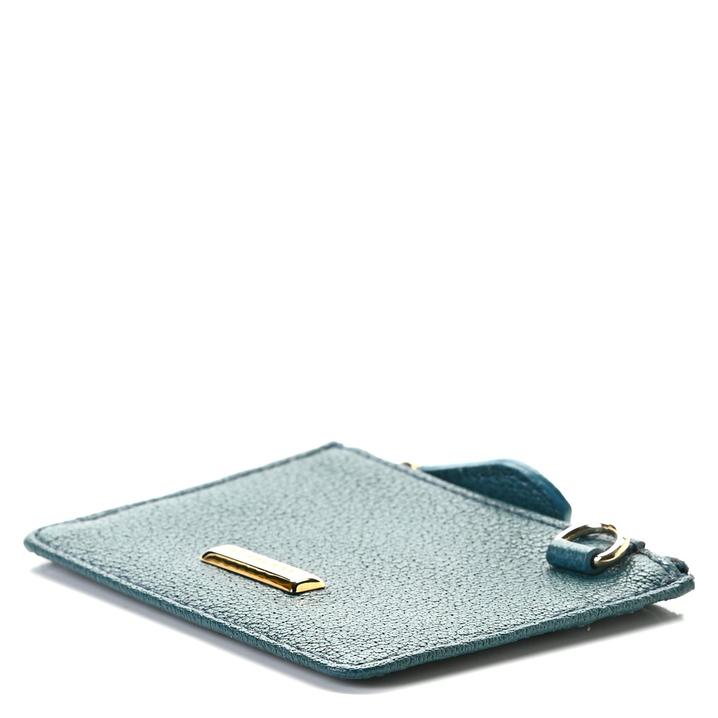 Goatskin Coin Case Card Holder Blue