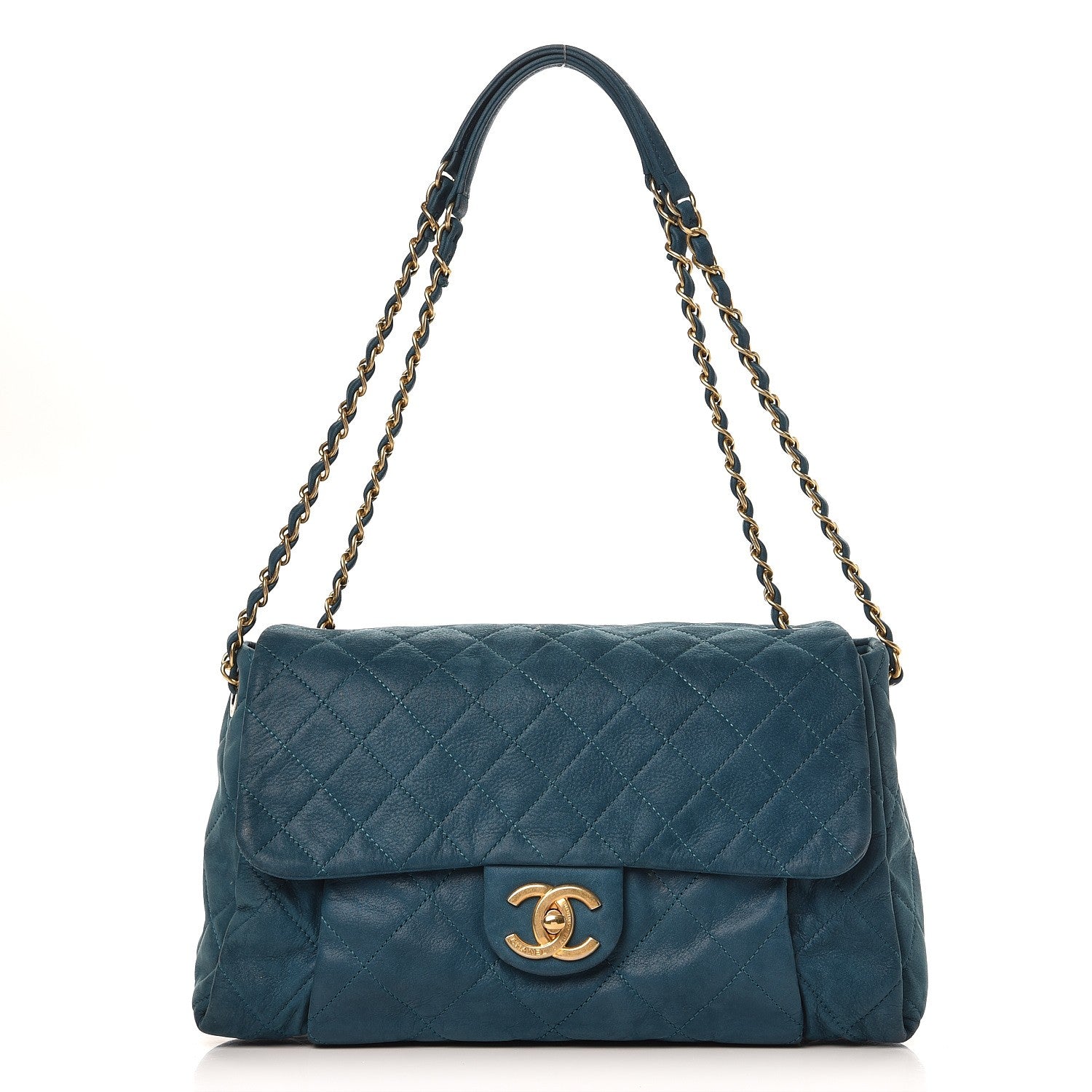 Chanel Iridescent Calfskin Large Chic Quilt Flap Dark Blue 1 of 8
