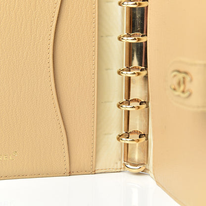 Chanel Goatskin Small Ring Agenda Planner Beige 10 of 17