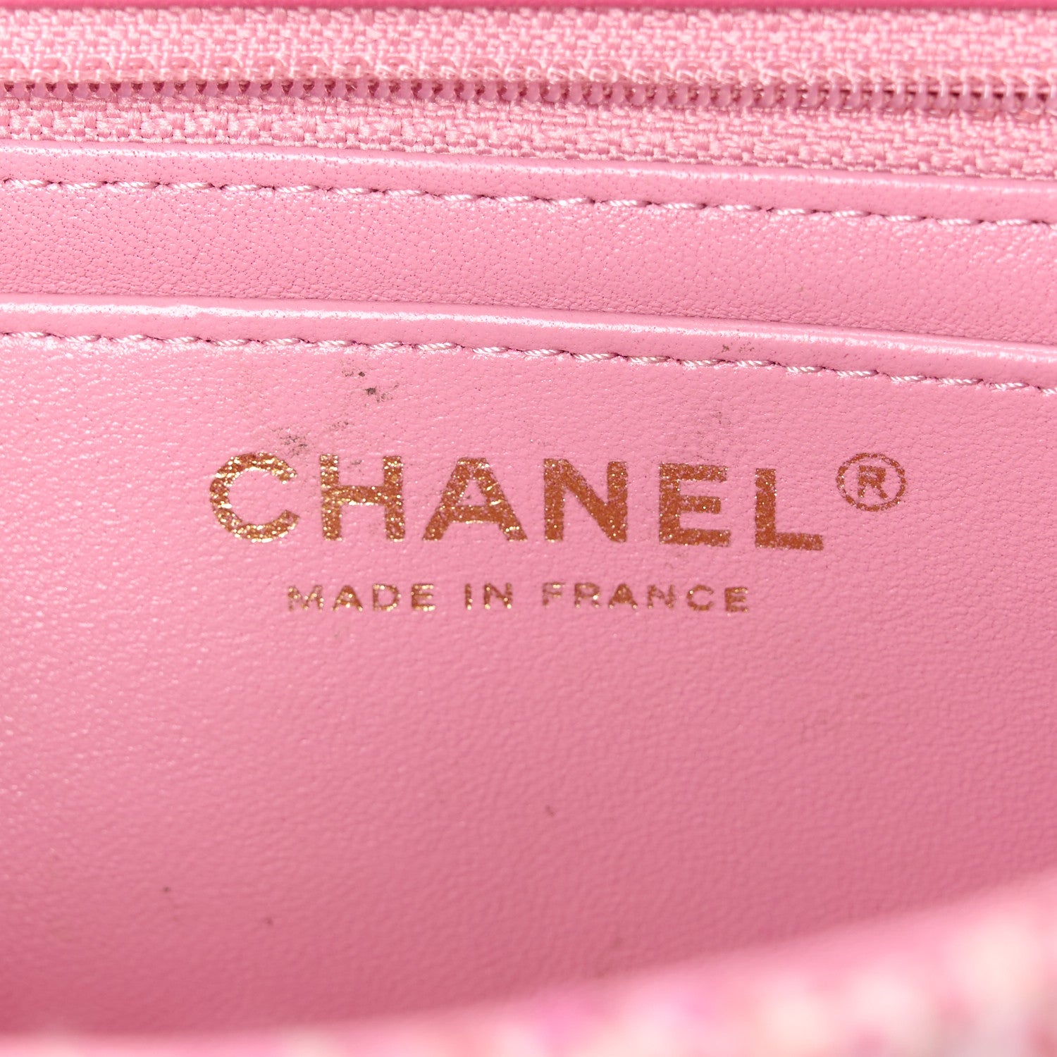 Chanel Tweed Quilted Mini Rectangular Flap Pink Orange White 6 of 15