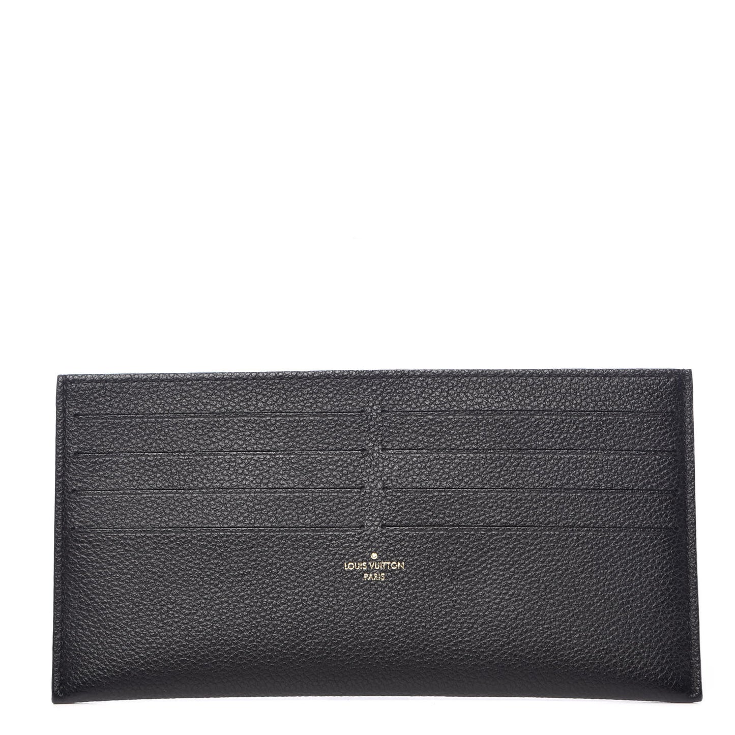 Calfskin Felicie Chain Wallet Card Holder Insert Black