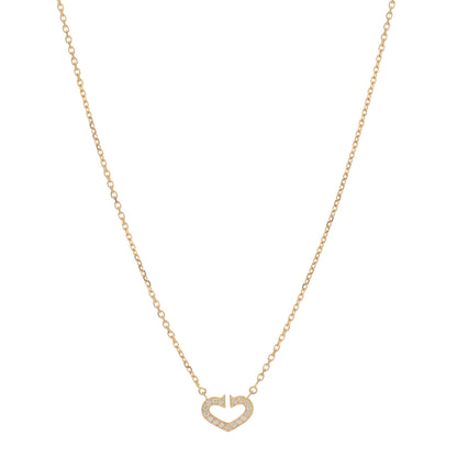 Cartier 18K Yellow Gold Diamond Hearts And Symbols Pendant Necklace 1 of 3