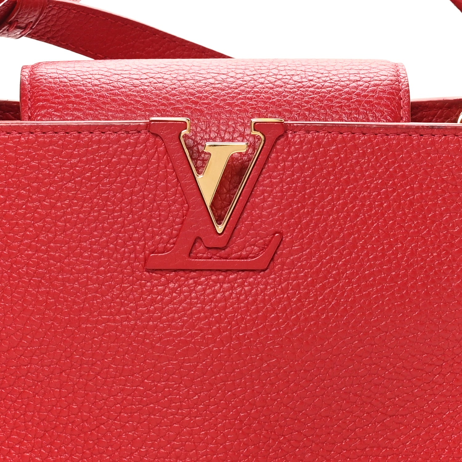 Louis Vuitton Taurillon Capucines BB Scarlet Red 7 of 9