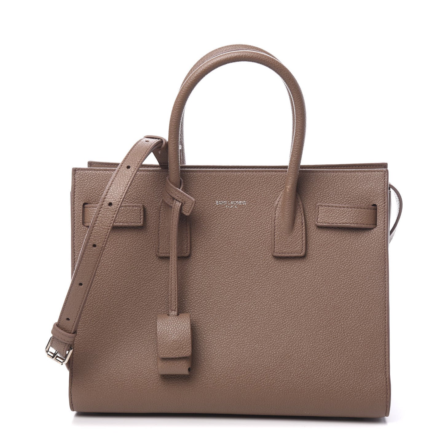Grained Calfskin Baby Sac De Jour Taupe