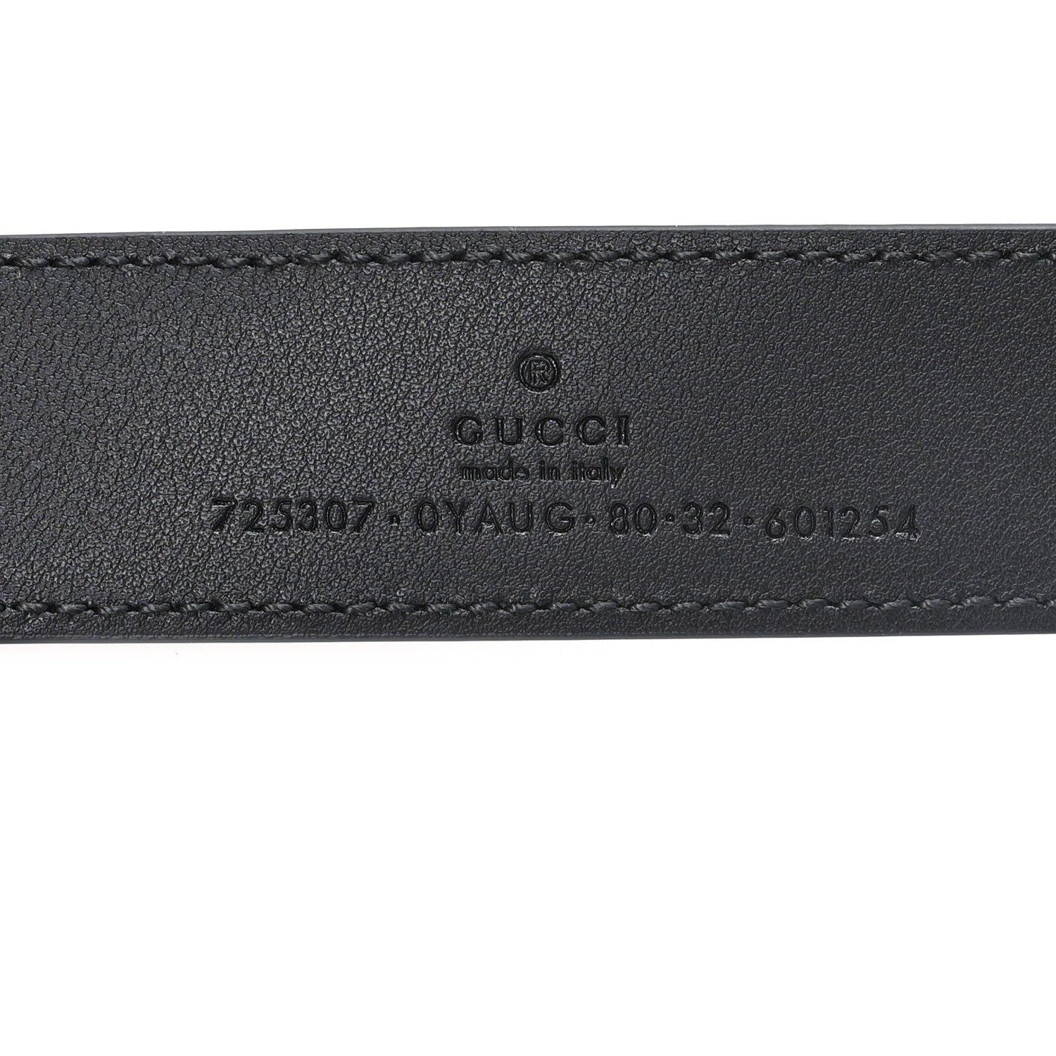 Gucci Plutone Calfskin Crystal Horsebit 30mm Belt 80 32 Black Crystal 4 of 4