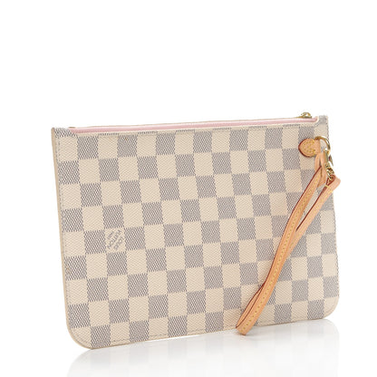 Louis Vuitton Damier Azur Neverfull MM GM Pochette Rose Ballerine 3 of 8