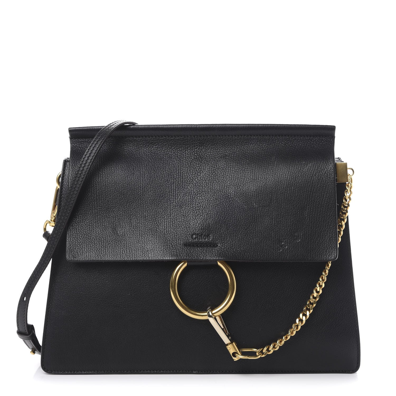 Chloe Goatskin Medium Faye Shoulder Bag Black 1 of 15