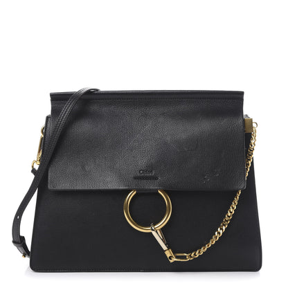Chloe Goatskin Medium Faye Shoulder Bag Black 1 of 15