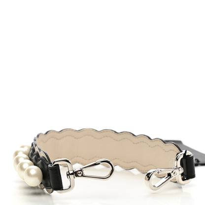Fendi Calfskin Pearl Embellished Mini Strap You Black Camelia 2 of 4