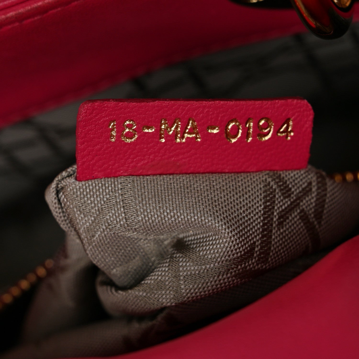 Christian Dior Lambskin Cannage Mini Lady Dior Fuchsia 7 of 12