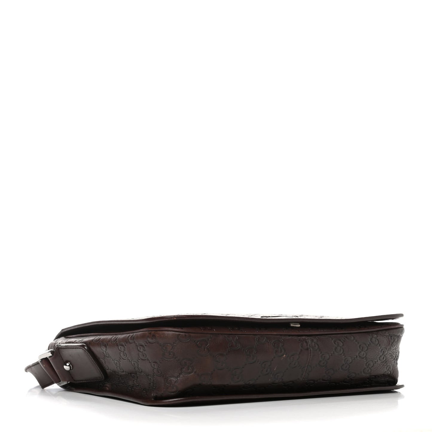 Guccissima Flap Messenger Bag Dark Brown