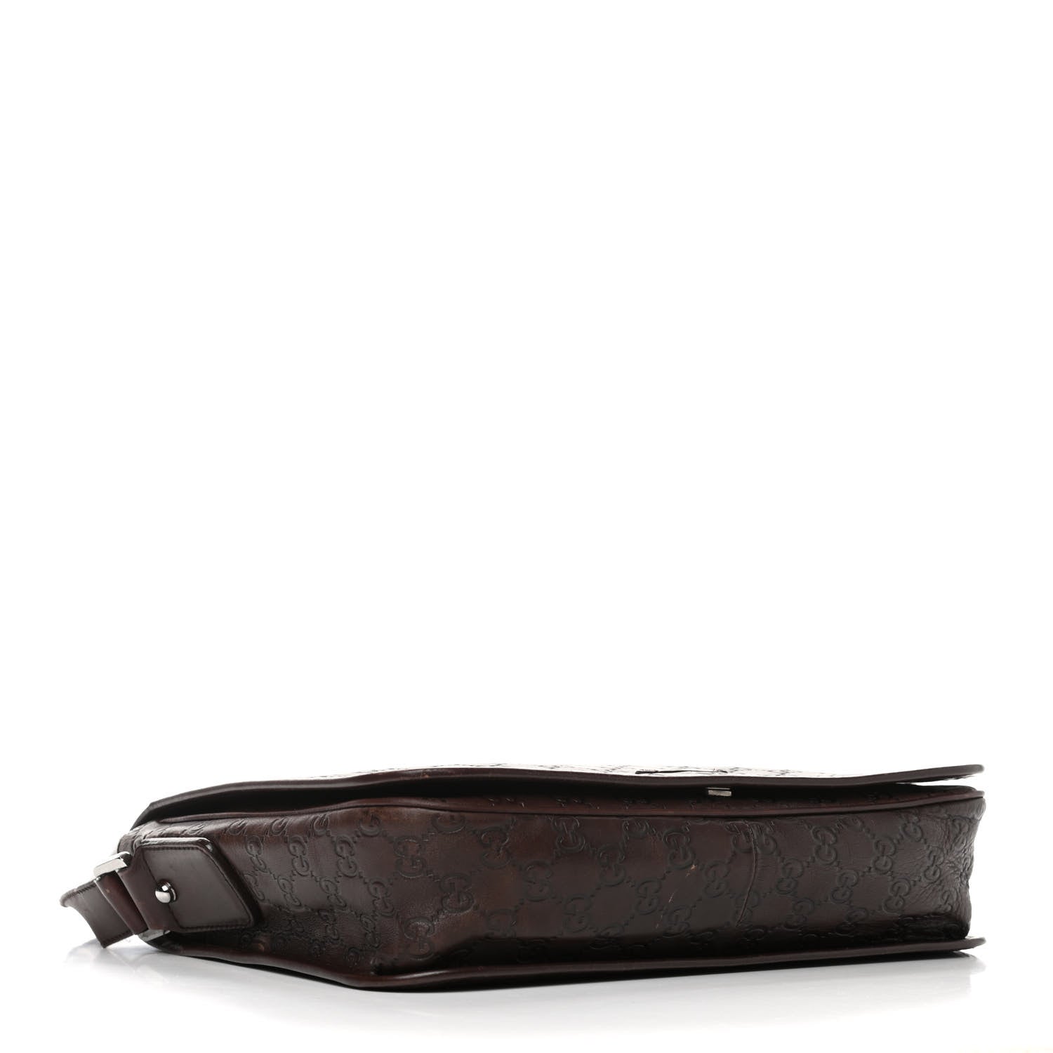 Gucci Guccissima Flap Messenger Bag Dark Brown 3 of 8