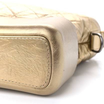 Chanel Metallic Lambskin Calfskin Quilted Medium Gabrielle Hobo Gold 9 of 9