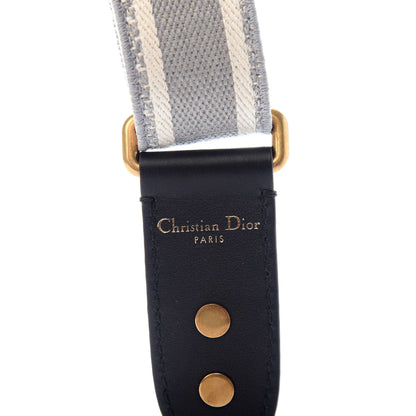 Christian Dior Canvas Embroidered Adjustable Shoulder Strap Grey 3 of 6