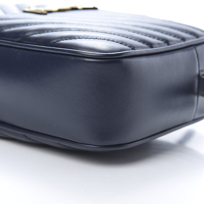 Saint Laurent Calfskin Matelasse Monogram Lou Camera Bag Navy 10 of 12