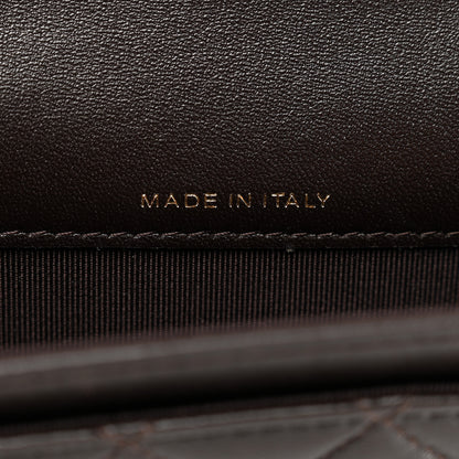 Chanel Lambskin Quilted Flap Card Holder Wallet Dark Brown 6 of 9