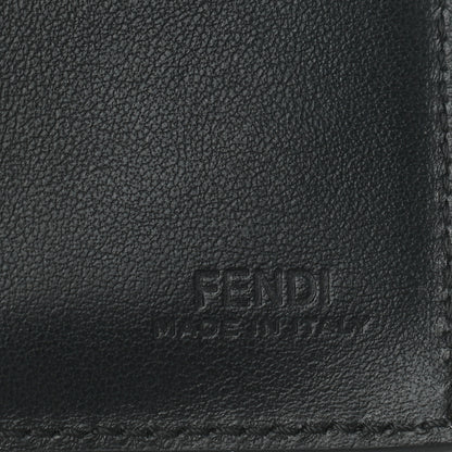 Fendi Vitello Liberty Lucido F is Fendi Compact Bi-Fold Wallet Black 6 of 6