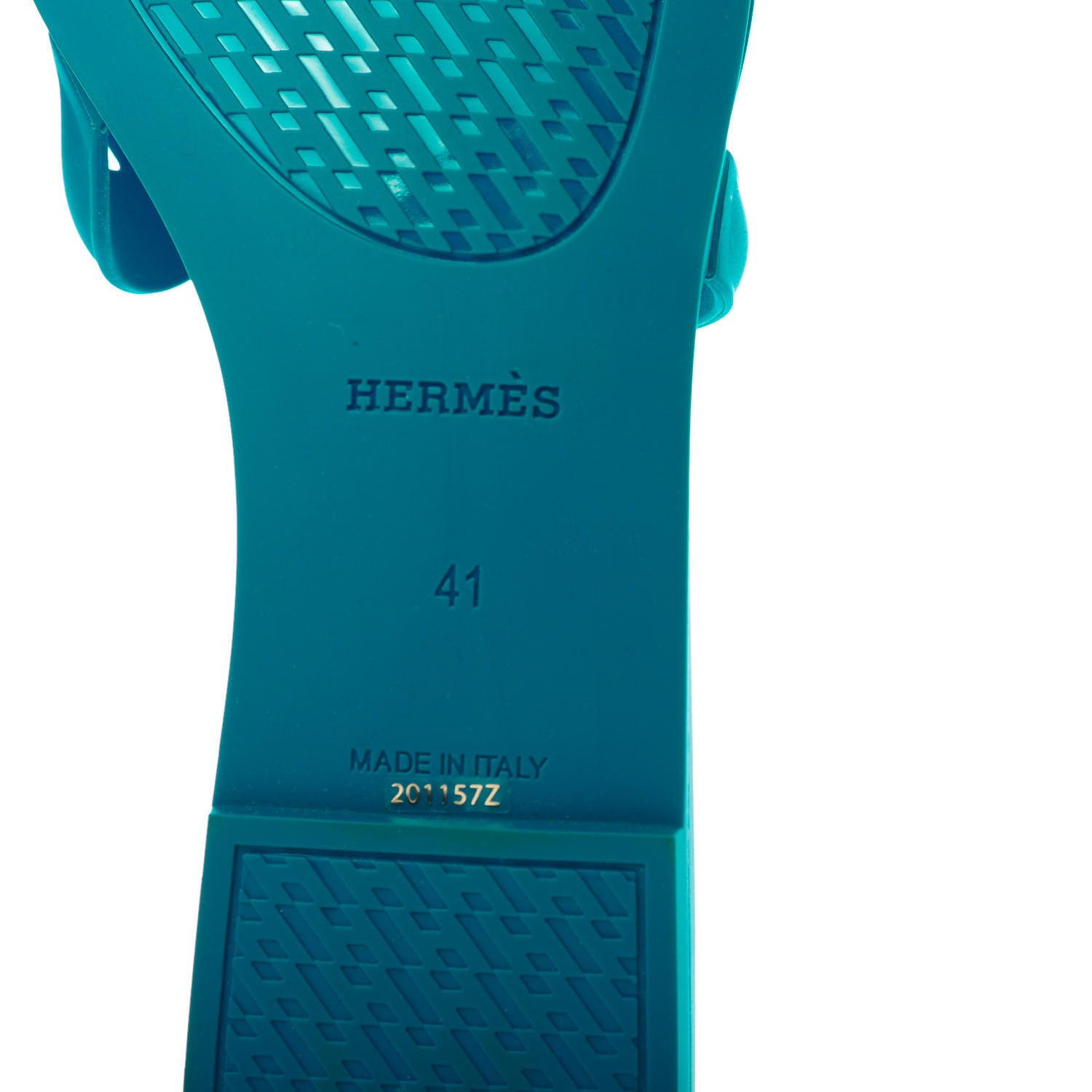 Hermes Rubber Aloha Sandals 41 Bleu Vif 9 of 9