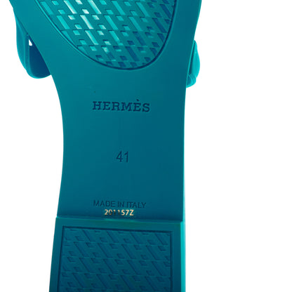 Hermes Rubber Aloha Sandals 41 Bleu Vif 9 of 9