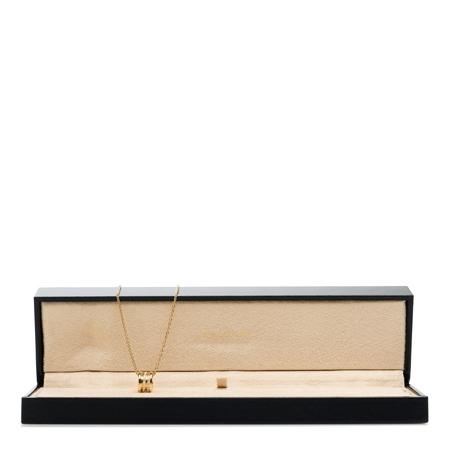 Bulgari 18K Yellow Gold Diamond B.Zero1 Pave Pendant Necklace 8 of 8