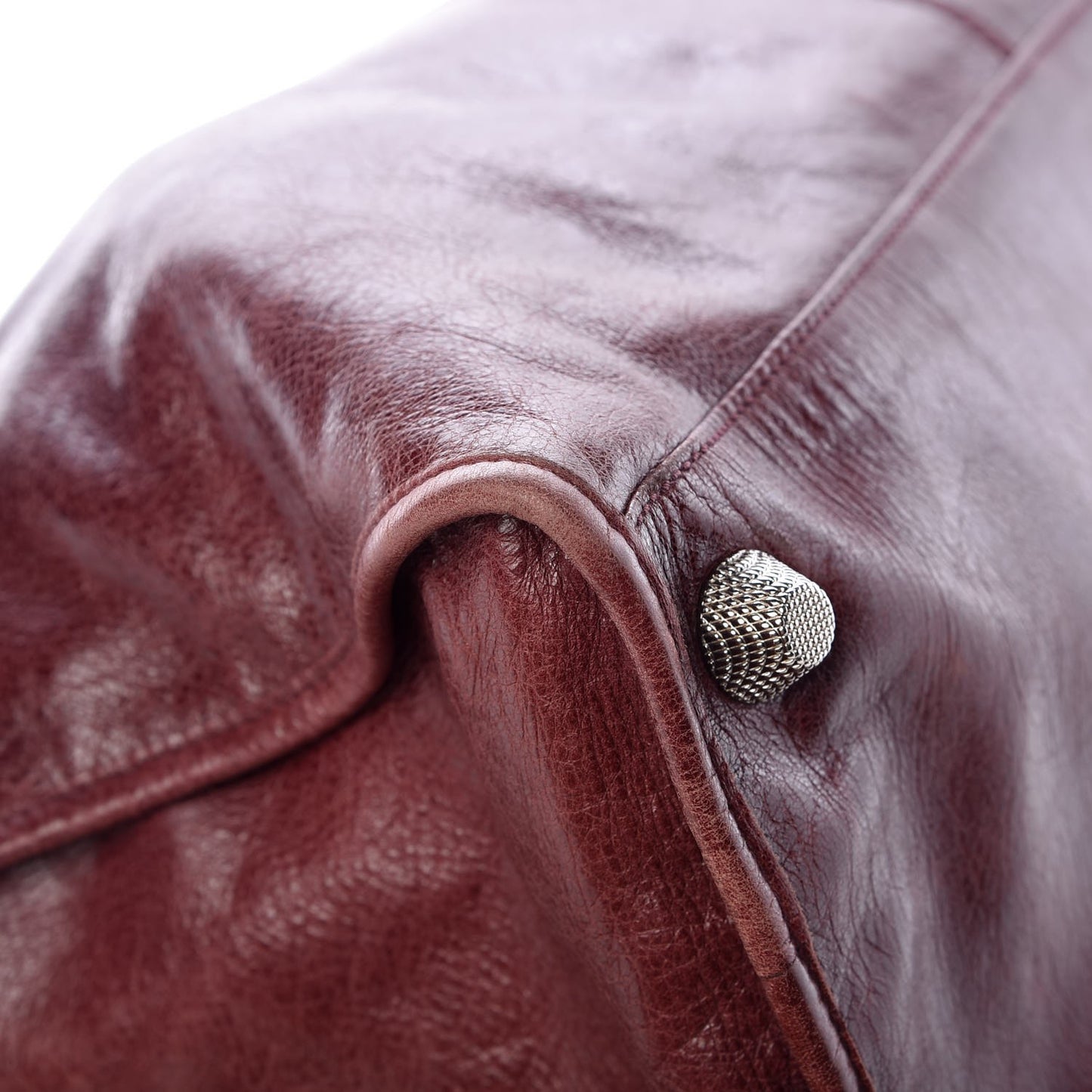 Agneau Giant 21 Silver Hardware Work Dark Wine
