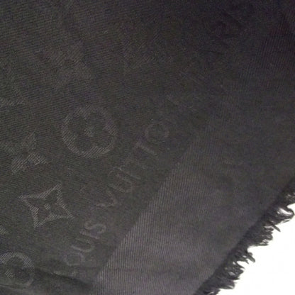 Louis Vuitton Silk Wool Monogram Shawl Black 5 of 6