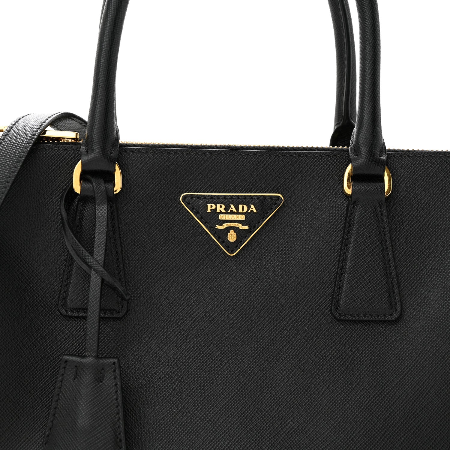 Prada Saffiano Small Galleria Double Zip Tote Black 7 of 9