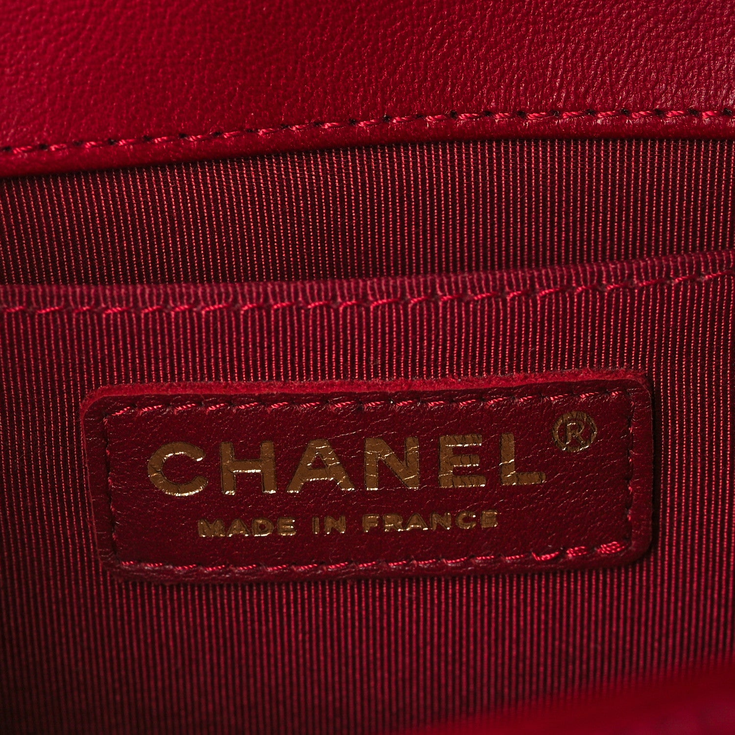 Chanel Lambskin Quilted Medium Boy Flap Dark Red 6 of 9