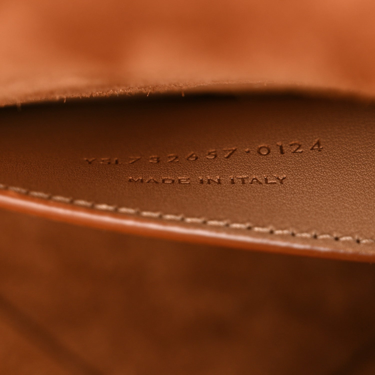 Saint Laurent Calfskin Monogram Take Away Box Dusty Vintage Brown Gold 7 of 14