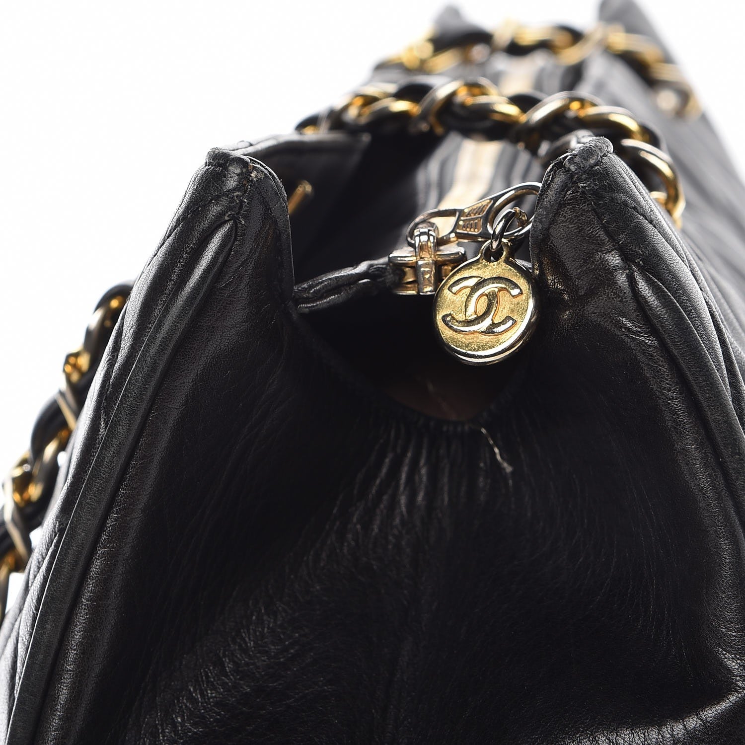 Chanel Lambskin Quilted Shoulder Bag Black 16 of 20