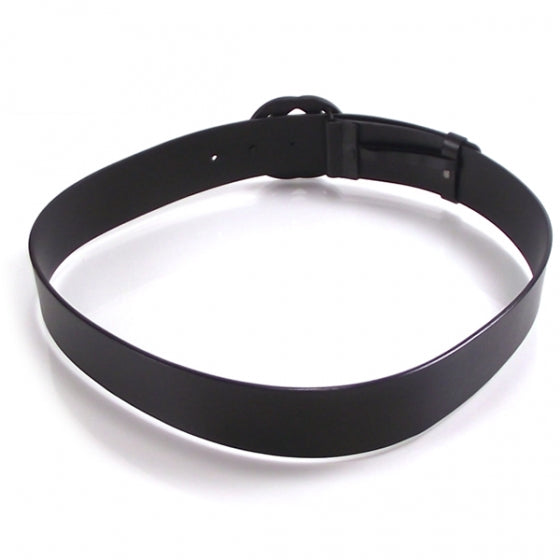 Leather GG Belt Black