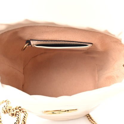 Gucci Calfskin Matelasse Mini GG Marmont 2.0 Bucket Bag White 4 of 4