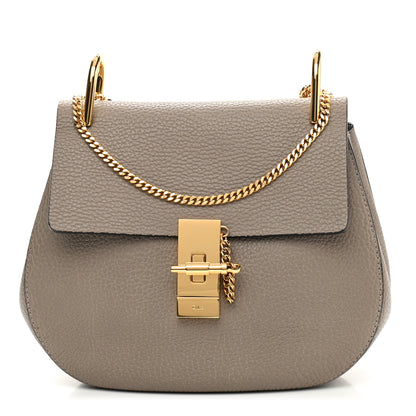Chloe Grained Lambskin Drew Shoulder Bag Motty Grey 1 of 9