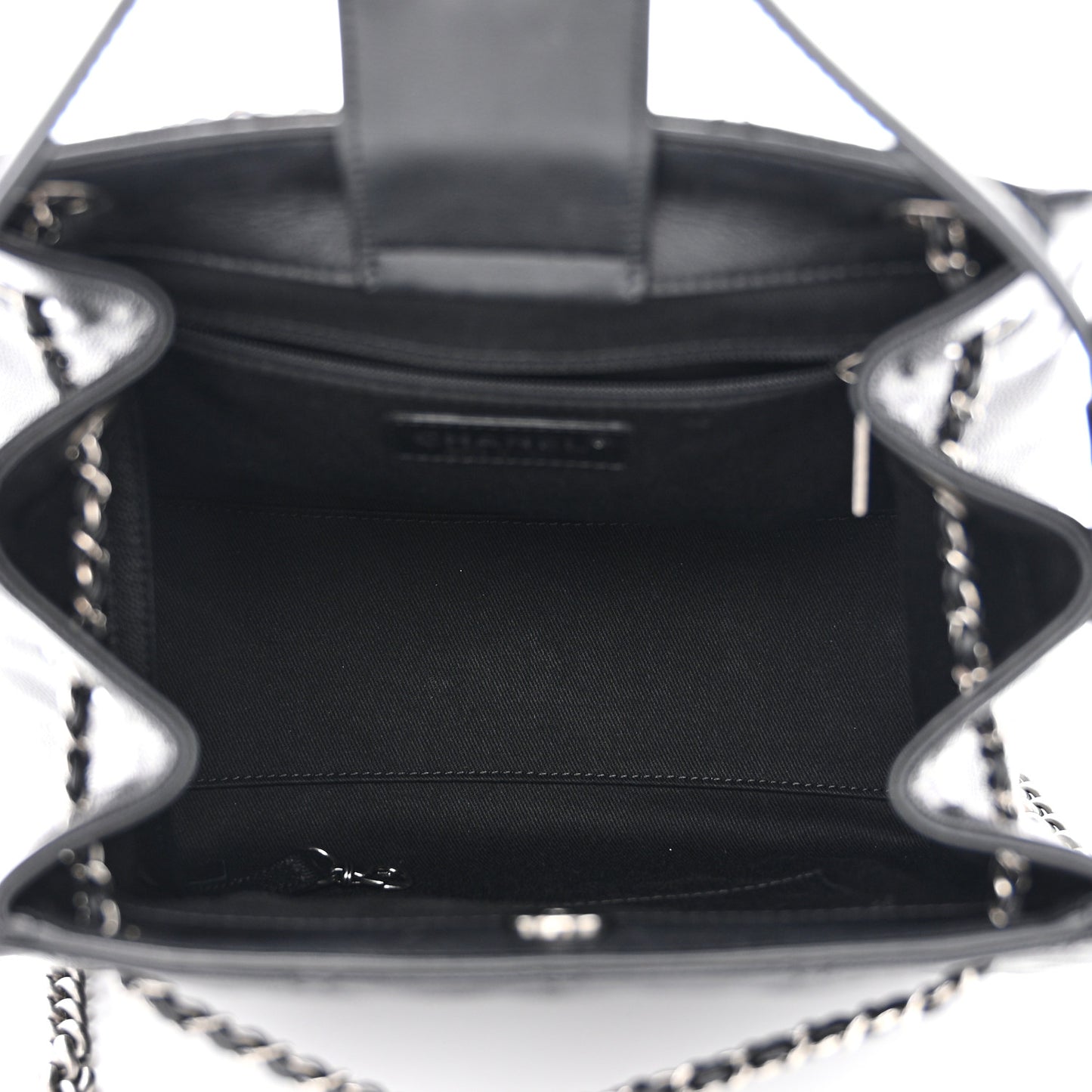 Caviar Quilted Medium CC Bucket Bag Black