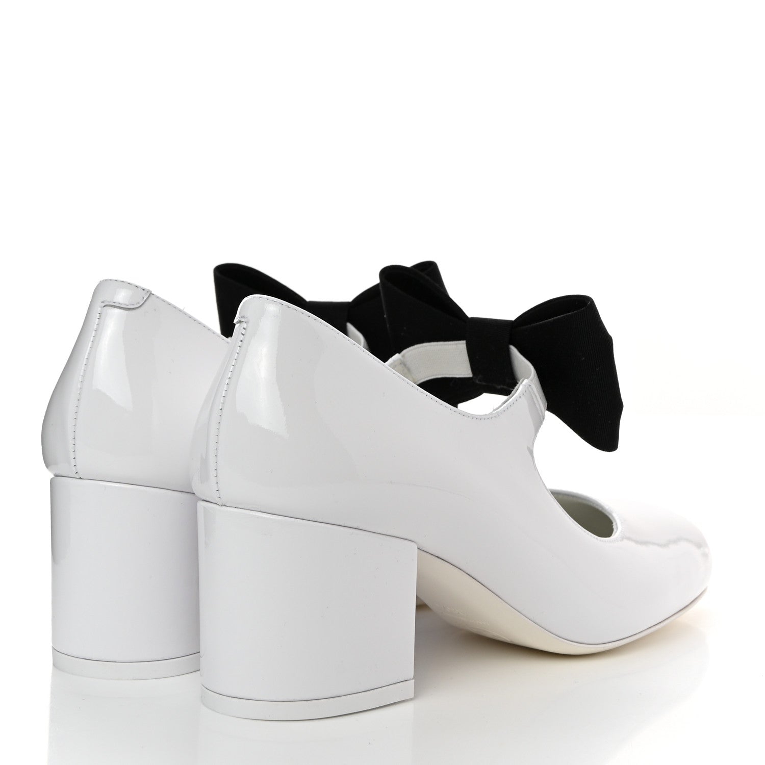Chanel Patent Calfskin Grosgrain Bow Mary Jane Flats 36.5 Black 4 of 9