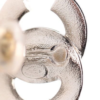Chanel Crystal Pearl CC Clip On Earrings Light Gold 4 of 5