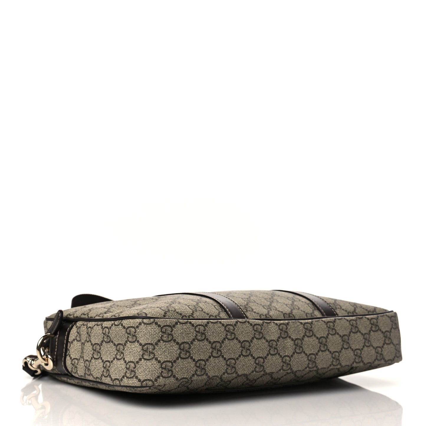 GG Supreme Monogram Briefcase Dark Brown